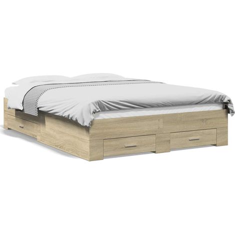 Maison Exclusive - Bettgestell mit Schubladen Sonoma-Eiche 140x19 (1/5)
