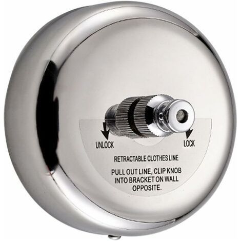 Sèche-linge rétractable rond en acier inoxydable 304 avec cordon en acier de 9 pieds pour balcon de jardin de salle de bain et plus (1/4)