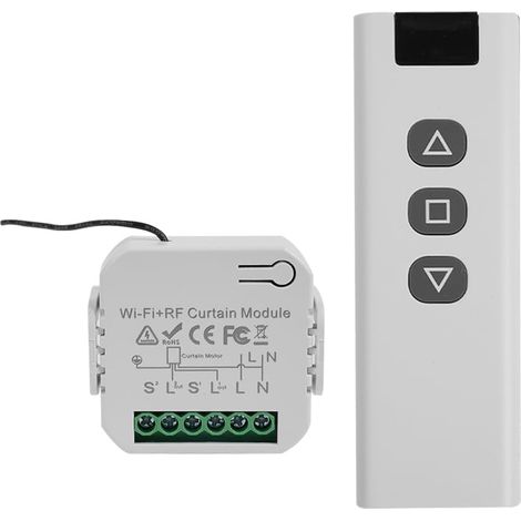 Kit de Commande de volet Roulant sans Fil Interrupteur de minuterie WiFi pour Volets roulants Stores Auvents (1/5)