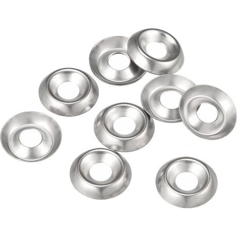 Rondelle di taglio a testa svasata in acciaio inox 304 per bulloni e viti, 100 pezzi