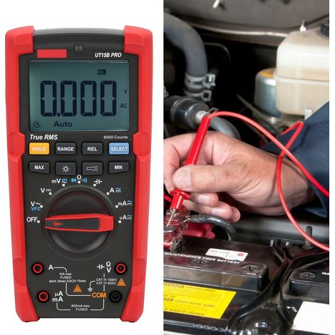 Multimètre numérique True RMS Uni-Trend UT15B PRO, multimètre intelligent anti-brûlure pour la réparation électrique (1/5)