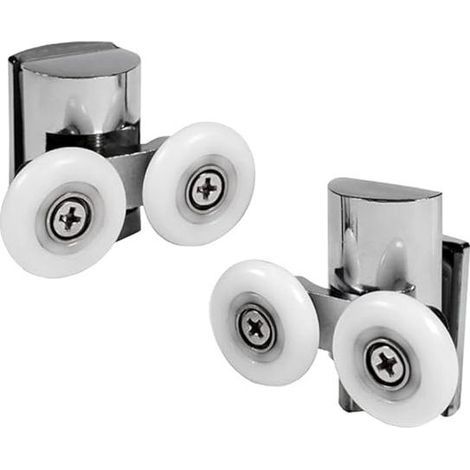 2 Pièces Vasemele Roulette de Douche 23mm Roulettes Haut et Bas pour Porte de Douche Roulettes (1/5)