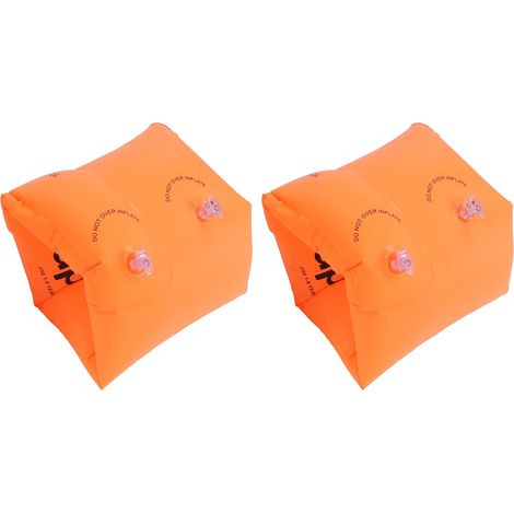 Aufblasbares, orangefarbenes Pool-Schwimmarmband für Kinder und Erwachsene. (1/5)