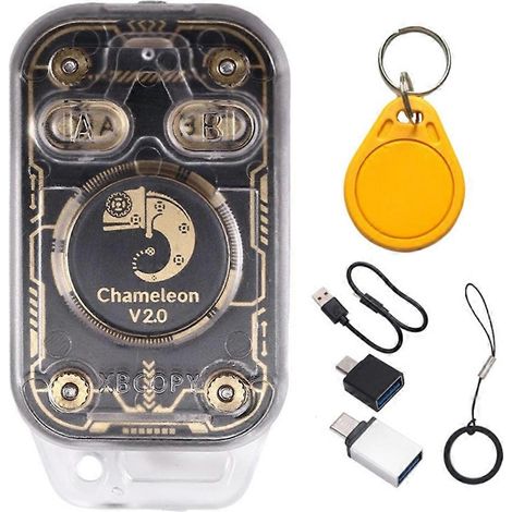 Chameleon V2.0 RFID-Chip-Lesegerät-Emulator, 125 kHz 13,56 MHz, Kartendekodierung, NFC-Duplikator, Chameleon Ultra+UID-Schlüsselanhänger (1/5)