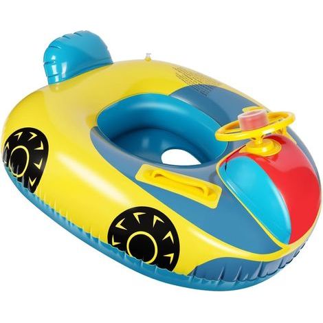 Bouée gonflable pour bébé, anneau de natation pour bébé, anneau de natation pour bébés, volant de voiture, pour les enfants de 1 à 6 ans, tout-petits (1/4)