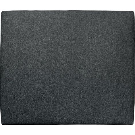 Tete de lit Tapissée Bouclette Noir L 160 cm - Ep 10 cm rembourré (1/4)