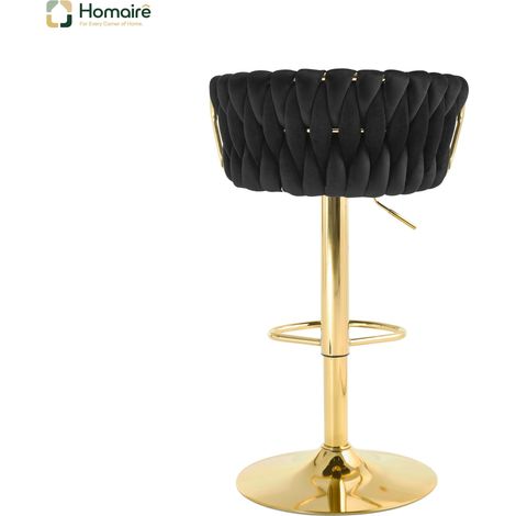 Schwarzer Metallstuhl mit Armlehnen 50,5 x 49,5 x 98 cm HOMAIRE (1/5)
