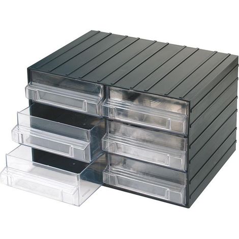 Kommode mit 6 transparenten ausziehbaren Schubladen fur Kleinteile Fervi c080/6