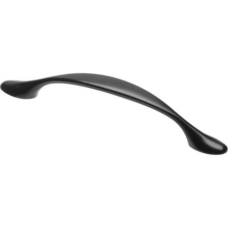 Türgriff Möbelgriff Schrankgriff Schrankknauf aus Metall 128mm Schwarz (1/2)