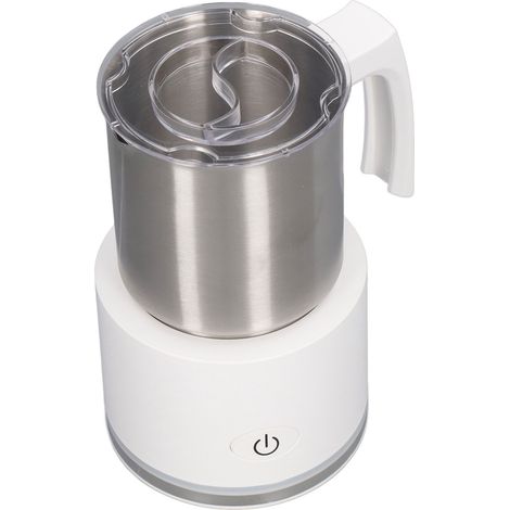 Mousseur à lait électrique amovible, silencieux et automatique, pour café et chocolat chaud, prise UE 220-240 V, blanc (1/5)