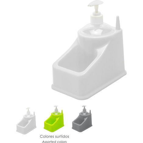Estropajero Plastico Con Dosificador Color Blanco (1/3)
