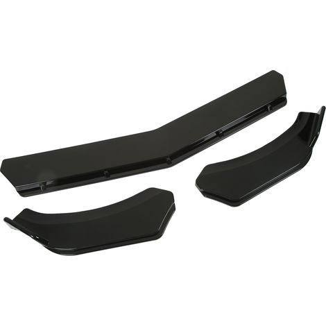 Lot de 3 spoilers de pare-chocs avant noirs, réglables et résistants aux rayures, pour voiture. (1/5)