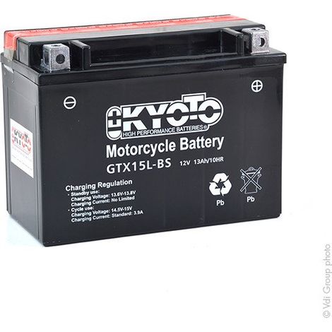 Batería de plomo sellada, sin mantenimiento, 12V, 13A. L: 175, L: 87, H: 130 mm, + a la derecha para motos, motos de nieve, quads. (incluida con ac) (1/5)