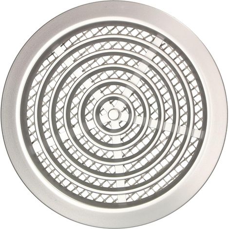 KOTARBAU Grille d'aération ronde en satin argenté - Diamètre : 80 mm - Avec moustiquaire