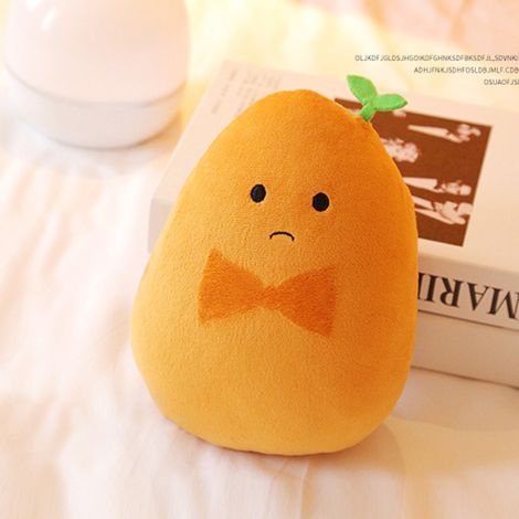 Aubergine mignonne et pomme de terre en coussin peluche (lot de 1, vendu en sachet) (1/5)