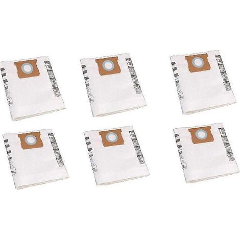 Lot de 6 sacs à poussière universels pour aspirateurs de 5 à 8 gallons (compatibles avec les aspirateurs d'atelier Ridgid VF). (1/2)