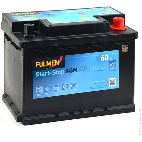 Fulmen - Batterie voiture FULMEN Start-Stop AGM FK600 12V 60Ah 680A (1/3)