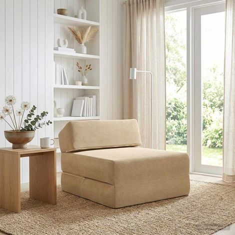 Sofá Cama Plegable Verde Gris 60 x 70 x 41 cm Tela