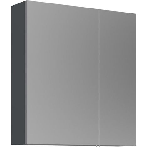 Badezimmerschrank mit Spiegel "Purus Desna 60" – 60 x 16 x 66 cm – Anthrazit matt (1/3)