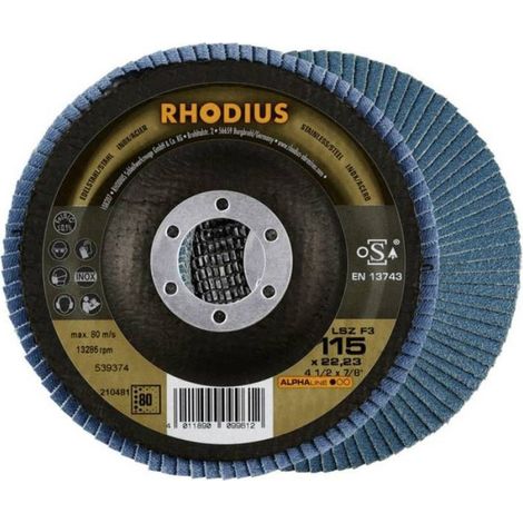 Disque À Lamelles - Diamètre 115 mm - Trou De Centrage 22 23 mm - Grain 80 - Pour Acier Inoxydable - 1 Pièce (1/2)