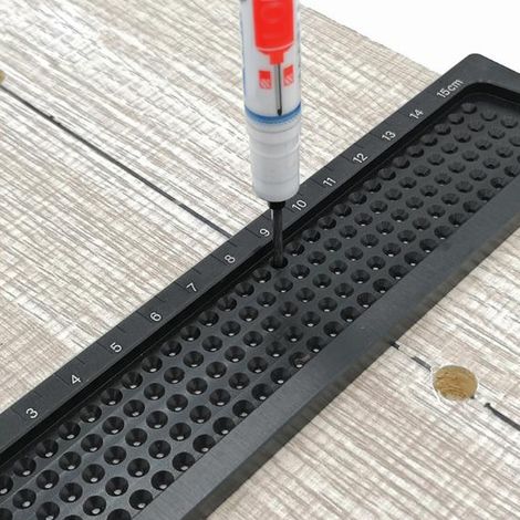 T-förmiges Lineal zum Anzeichnen von Löchern in Aluminiumlegierungen für die Holzbearbeitung – Handwerkzeug zum Markieren und Messen (1/5)