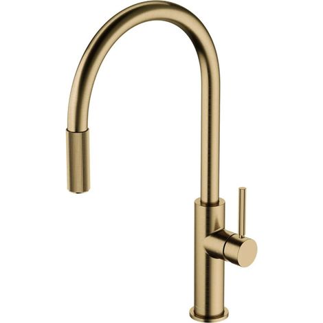 OMNIRES Switch - Rubinetto per lavello con beccuccio estraibile e funzione di filtraggio, bronzo spazzolato SW9059BR (1/3)
