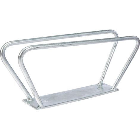 Alberts 692483 Rastrelliera per biciclette singola, disponibile in due versioni, per montaggio a parete, zincata a caldo, portabiciclette con angolo a 90° (1/3)