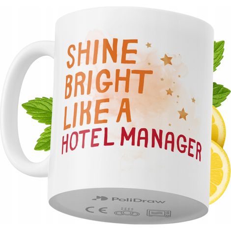 Lustige Kaffeetasse mit witzigem Textdesign für Hotelmanager – ideal für Geburtstage, Namenstage und Feiertage. Hochwertige Tasse für besondere Anlässe im Büro oder Homeoffice. Farbe: Weiß, 330 ml.