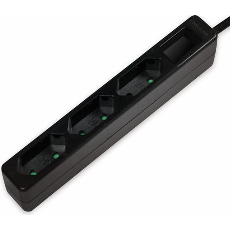 LOGILINK Euro-Steckdosenleiste 3-fach, schwarz (1/2)