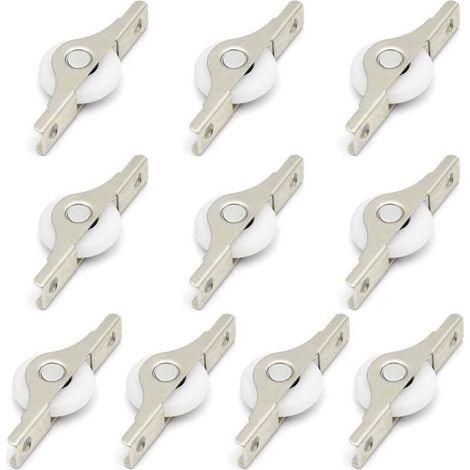 10pcs mini roulettes en caoutchouc souple avec plaque métallique et vis pour meubles (1/5)