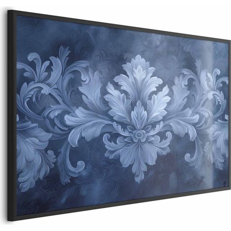Poster – Blaues Ornament in kühlen Farbtönen (1/4)