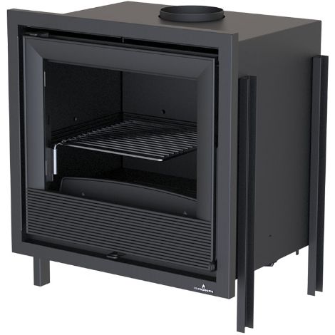 Insert à bois ventilé canalisable - BRONPI Paris 55 9.5 kW Sans kit air - Porte fonte - sans vitre sérigraphiée (1/4)