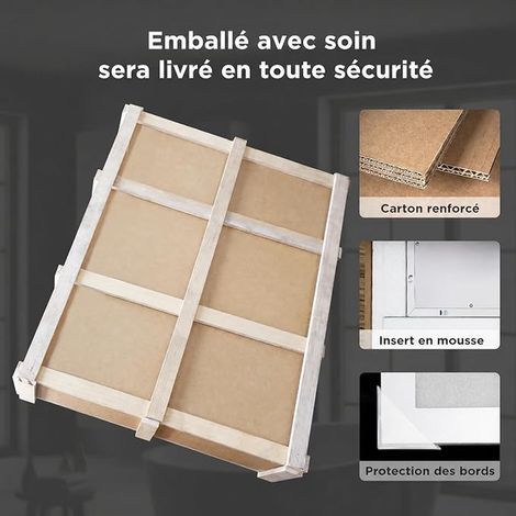 Miroir de salle de bain avec éclairage LED – 50x70 cm – Miroir mural tactile – Anti-buée – 3 couleurs de lumière – Intensité variable – Fonction mémoire (1/3)