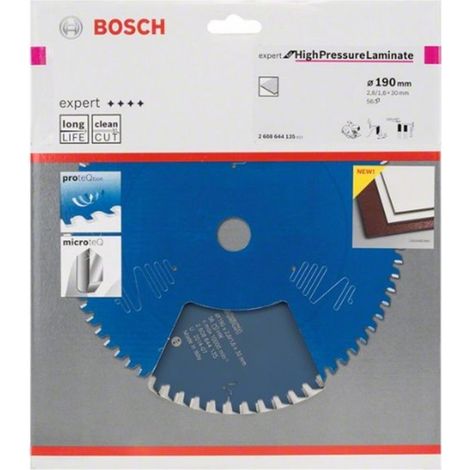 Bosch Hoja de sierra circular 190 mm Microteq extra dura (1/4)