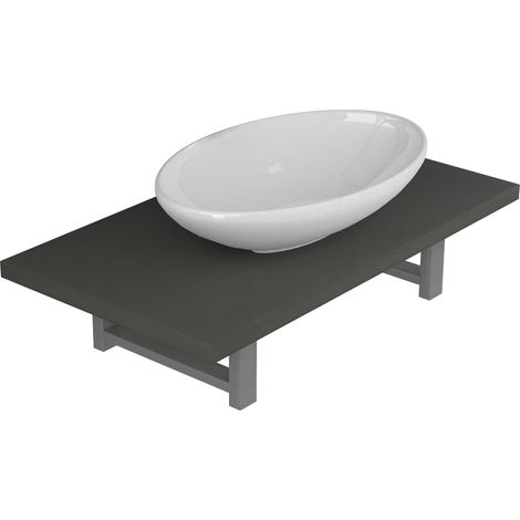 Maison Exclusive - 2-tlg. Badmöbel-Set Keramik Grau