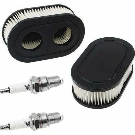 Filtre à air tondeuse compatible Briggs & Stratton 798452/5432 + 2 bougies (1/4)