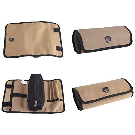Trousse à Outils,Pliable Enroulable Poches Rouleau Trousse Outillage (1/5)