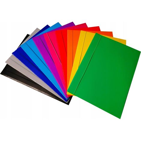 Carpeta con banda elástica, barnizada, MEZCLA de colores, 10 unidades. (1/3)