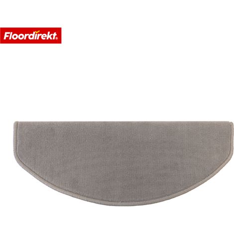 Velours-Stufenmatte Wien Halbrund Silbergrau 1 Stufenmatte