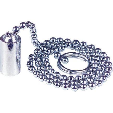 Chaine a boules avec contre-poids longueur 40 cm convient pour robinet monotrou chrome