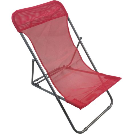 Garden Friend Sdraio Beach in Acciaio 45x72x70h cm colore Colore Rosso (1/3)