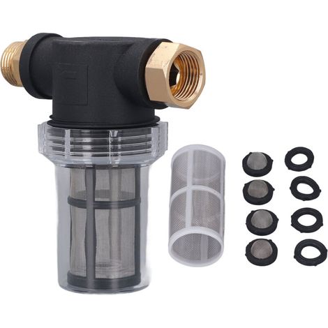Filtro per tubo da giardino per idropulitrice, ingresso acqua, filtro sedimenti in linea, prefiltro sedimenti per tutta la casa -Crezuo