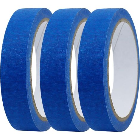 Ruban de Masquage,3 Rouleaux x 20 M Bleu Adhésif Amovible pour Peinture Bricolage Finition Murs Meubles Plafonds Rénovation Maison (1/5)
