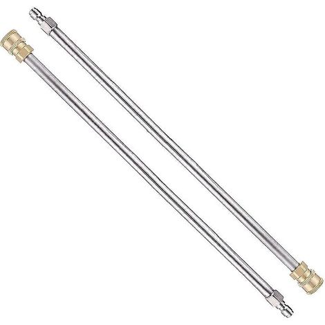 Lot de 2 rallonges pour nettoyeur haute pression, lance de rechange avec raccord rapide 1/4" pour nettoyeur haute pression, pistolet et machine de nettoyage. (1/5)