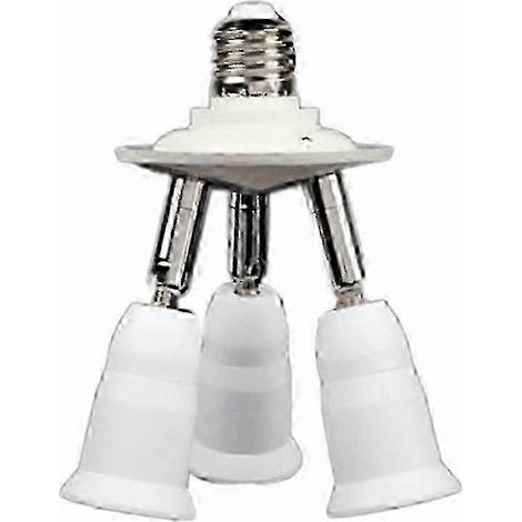 Adaptateur répartiteur E27, ampoule LED standard E27, support convertisseur, sortie de lustre réglable à 360°/180° (1/5)