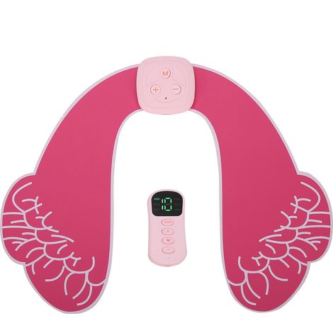 Appareil de musculation des fessiers électrique avec télécommande, stimulateur musculaire des fesses, rechargeable, pour un effet liftant et tonifiant (rouge/rose). (1/5)