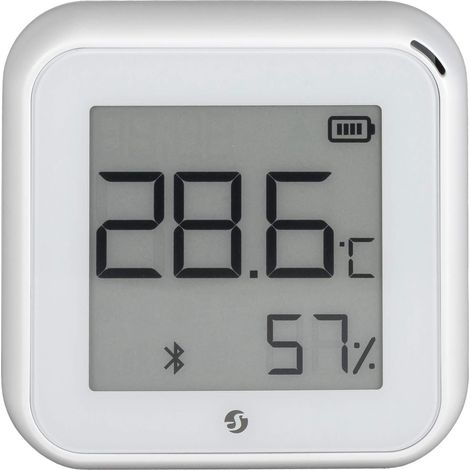 Shelly H&T Gen3 Temperatur- und Feuchtigkeitssensor, WLAN, Bluetooth, USB C, batteriebetrieben, weiß matt