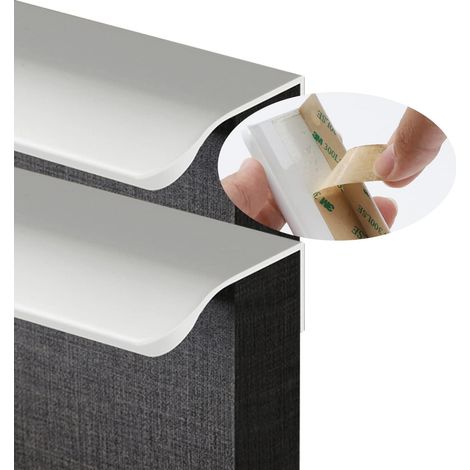 Poignée de porte invisible autocollante, 2 pièces, blanc chaud (1/5)