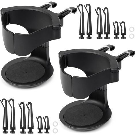 Porte-Gobelet Voiture - 1 pièce, Porte-Gobelet Voiture Clip Ventilation - Noir, Pour Café/Canettes/Cendriers (1/5)