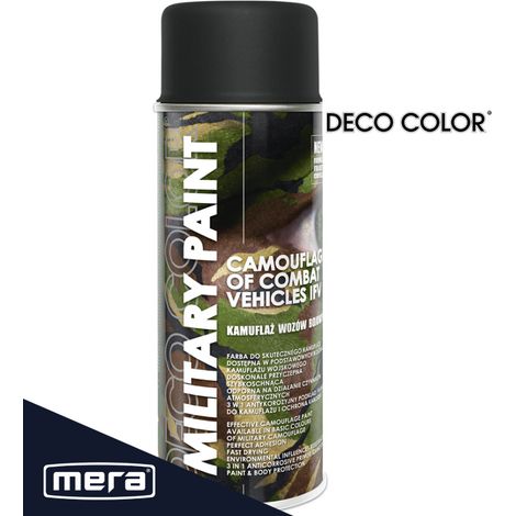 Pintura militar en aerosol Deco Color RAL9021 negro mate 400 ml 289021